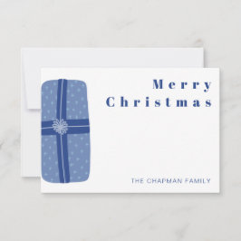 Blå julfirande familj tack