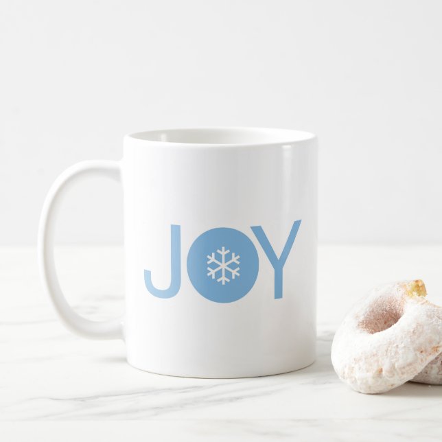 Blå Julglädje Julkaffekopp Kaffemugg (Med munk)