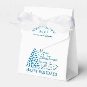 Blå Julgran, jullösningsbox Presentaskar