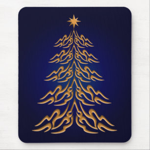 Blå Julgran-musmatta Musmatta