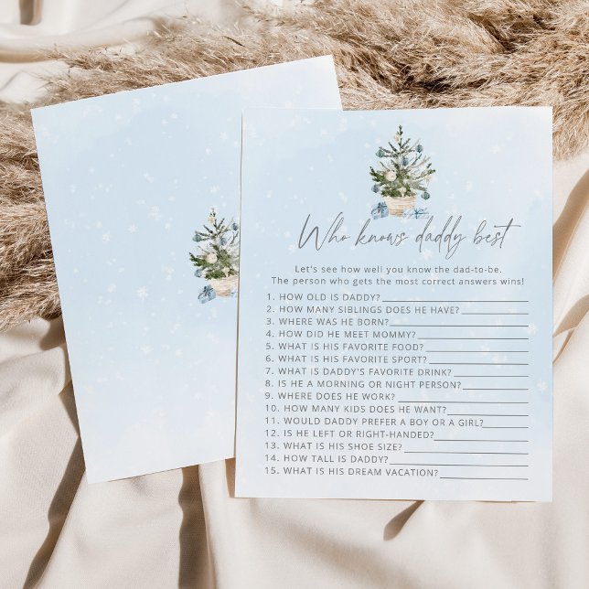 Blå julgran vem vet pappa bäst spel (Skapare uppladdad)