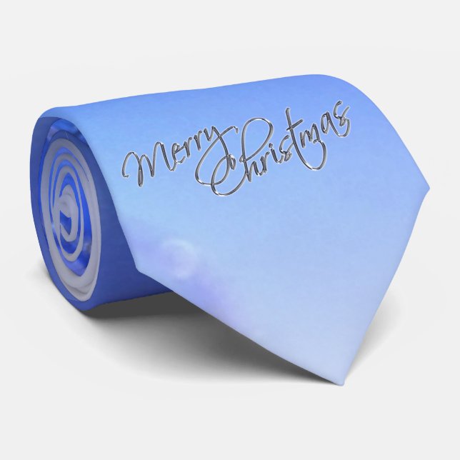 Blå julgransprydnader Glad jul Herr Krave Slips (Rullad)