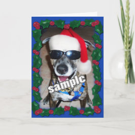 Blå julgransram för ditt julfoto! helgkort