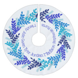 Blå julkransfamilj Namn Julgransmatta Borstad Polyester