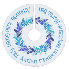 Blå julkransfamilj Namn Julgransmatta Borstad Polyester