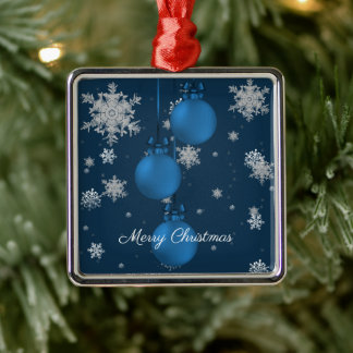 Blå julprydnad Helgdag Ornament