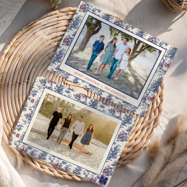 Blå jultomten - fotografi julkort (Skapare uppladdad)