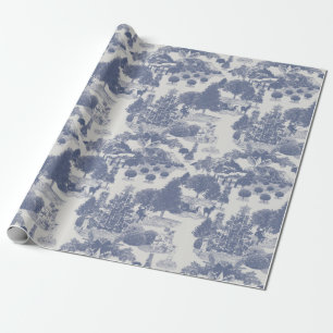 Blå julvinter Wonderland   MEDIUM Presentpapper