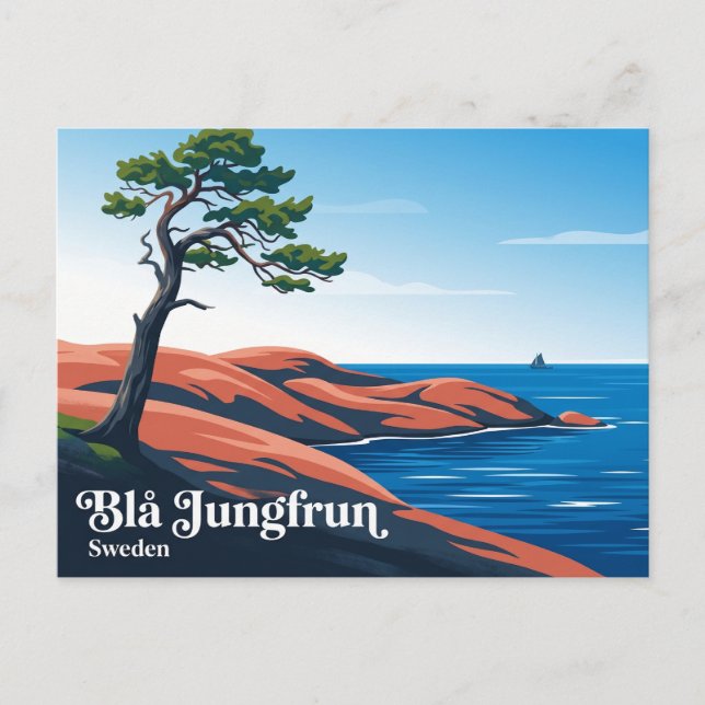 Blå Jungfrun nationalpark Sverige Vykort (Framsida)
