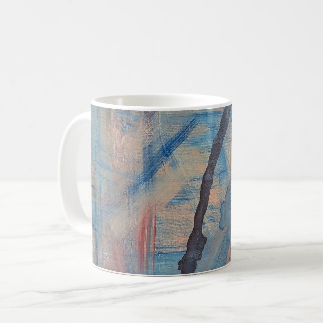 Blå  kaffemugg (Framsida vänster)