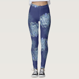 Blå kaktus, honålar leggings