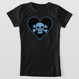 Blå kalle i hjärta t shirt