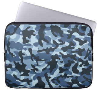 Blå kamouflage laptop fodral