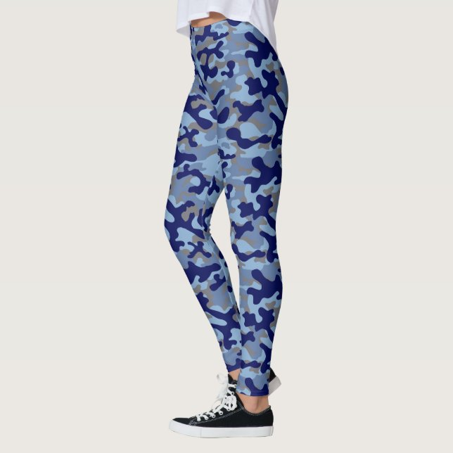 Blå kamouflage  leggings (Vänster)