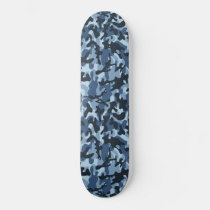 Blå kamouflage mini skateboard bräda 18,5 cm