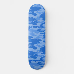 Blå kamouflage mini skateboard bräda 18,5 cm
