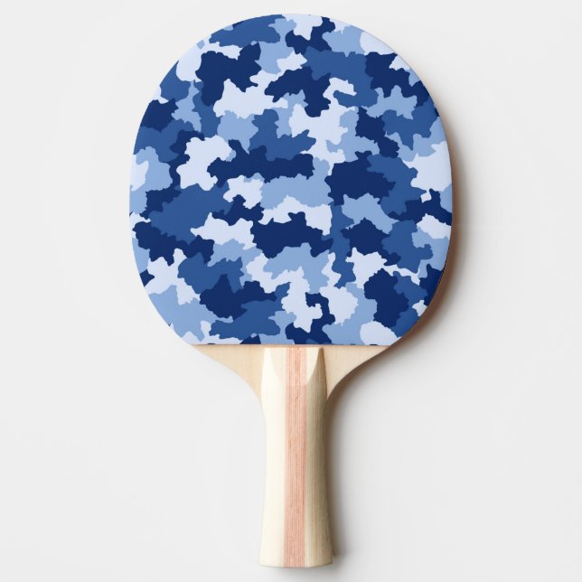 Blå kamouflage Ping Pong Paddle Mönster Pingisracket (Framsidan)