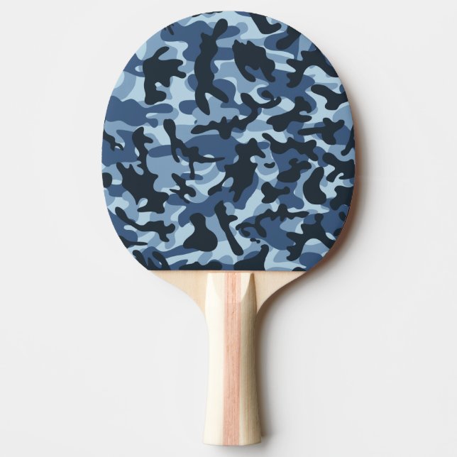 Blå kamouflage pingisracket (Framsidan)