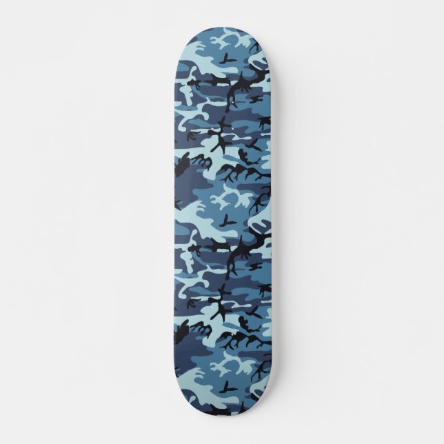 Blå kamouflage skateboard bräda 20 cm (Framsida)