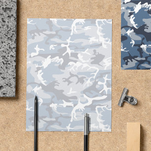Blå kamouflage, vinter kamouflage, snö kamouflage, reklamblad