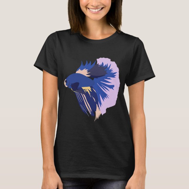Blå kampfisk t shirt (Framsida)
