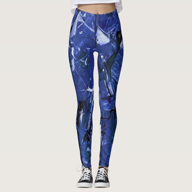 Blå Kaos Leggings (Framsida)
