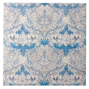 Blå kaprifol (av William Morris) Kakelplatta