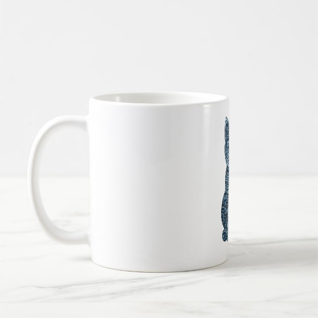 blå katt (1) kaffemugg (Vänster)