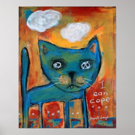 Blå katt - jag kan kopiera poster
