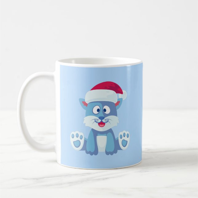 Blå Katt Kaffemugg (Vänster)