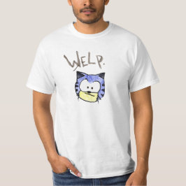 Blå kattbläck t shirt