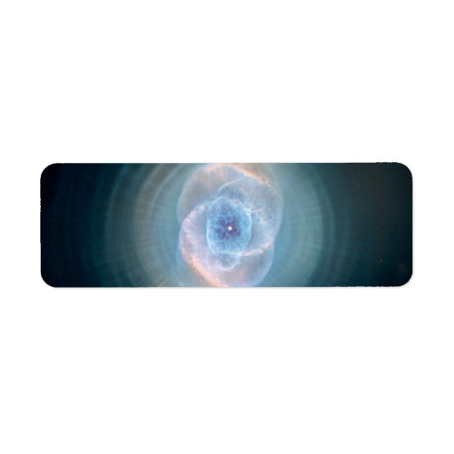 Blå kattögennebulosan Foto Returadress Etikett (Framsidan)