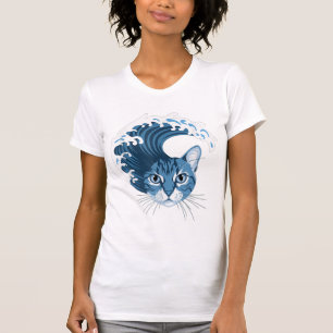 Blå Kattvåg för Kamala Harris 2024 Roligt T Shirt