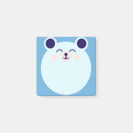 blå kawaiibjörn post-it block