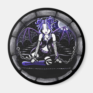"Blå kedjade" Gothic Fairy Art Magnets Magnet