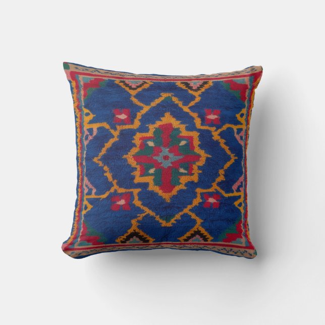 Blå Kilim Lumbar Pillows: Snyggt Support för dig Kudde (Framsida)