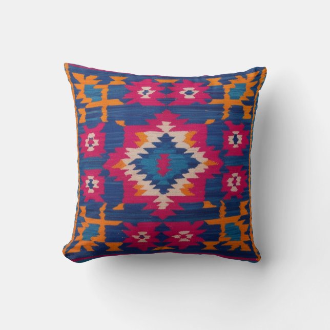 Blå Kilim Pillows for each Room: Mångsidig Kudde (Framsida)