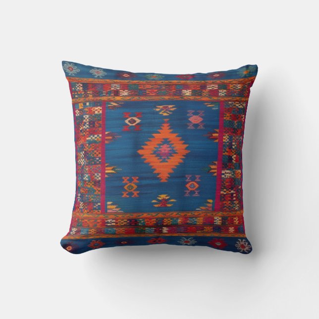 Blå Kilim Pillows for each Room: Mångsidig Kudde (Framsida)