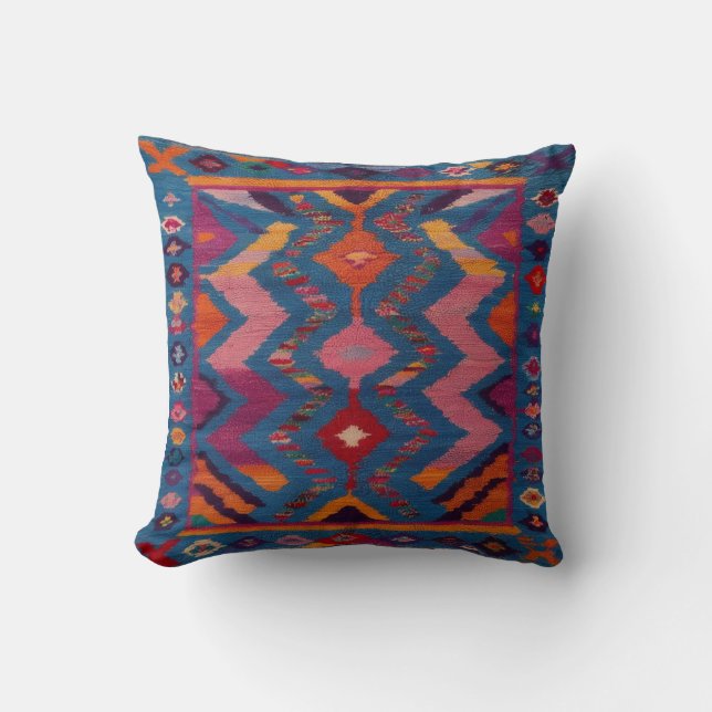 Blå Kilim Pillows Tysklanda: Kudde (Framsida)