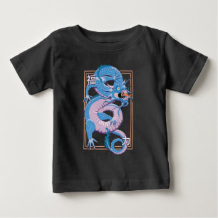 Blå kinesiska draken t shirt