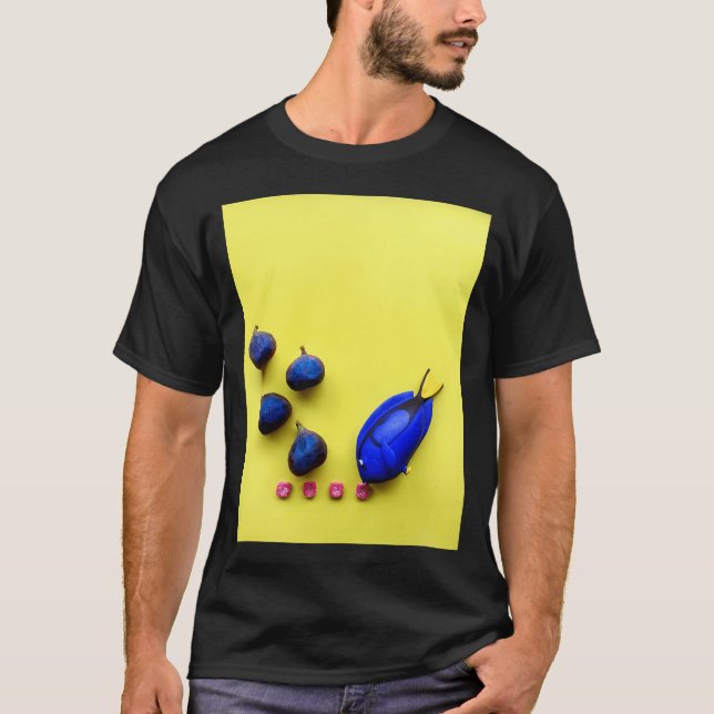 Blå kirurgfisk skola t shirt (Framsida)