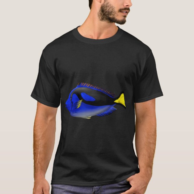 Blå Kirurgfisk T Shirt (Framsida)