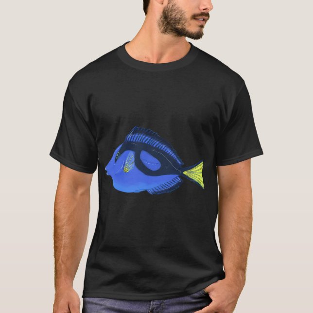 Blå kirurgfisk t shirt (Framsida)