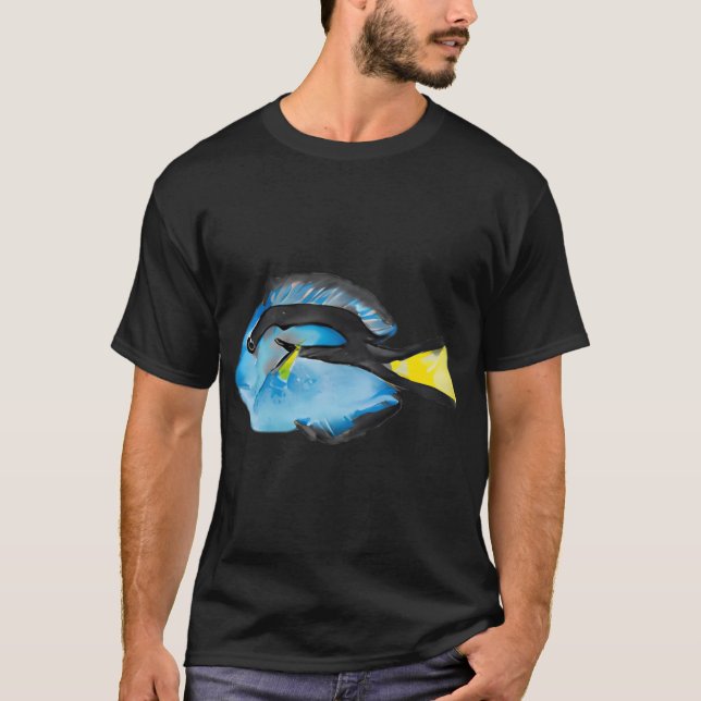 Blå Kirurgfisk T Shirt (Framsida)