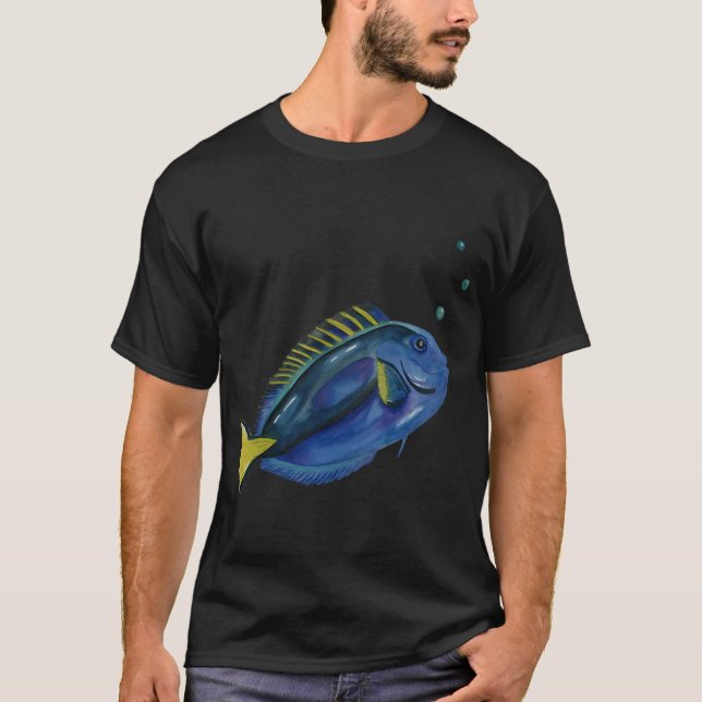 Blå kirurgfisk t shirt (Framsida)