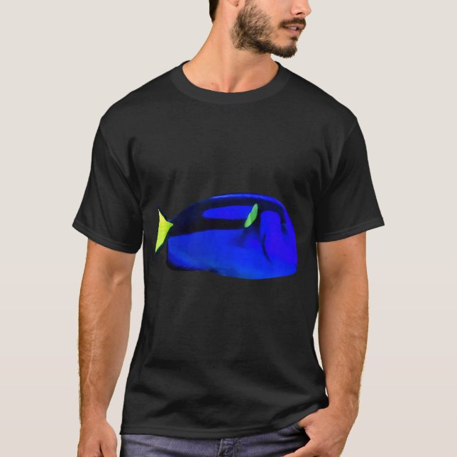 Blå Kirurgfisk T Shirt (Framsida)