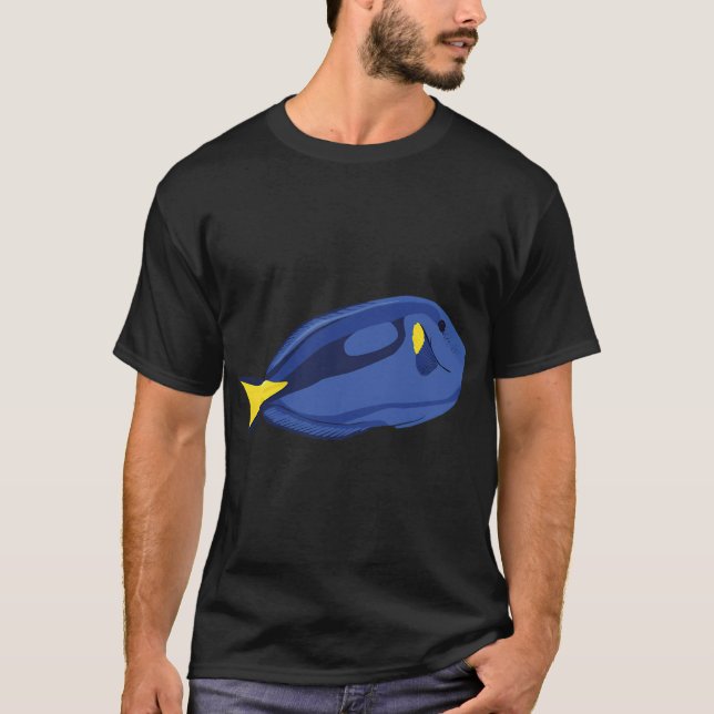 Blå kirurgfisk t shirt (Framsida)