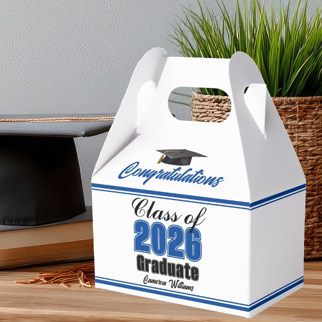 Blå klass 2026 anpassad examensfest presentaskar (Skapare uppladdad)