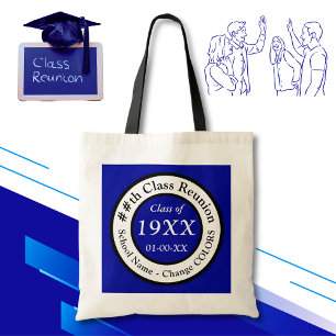 Blå klass Reunion Gift Bag Ideas, Personlig Tygkasse