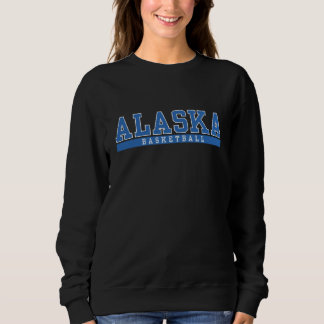 blå klassisk Alaska Basket retro sportig T Shirt
